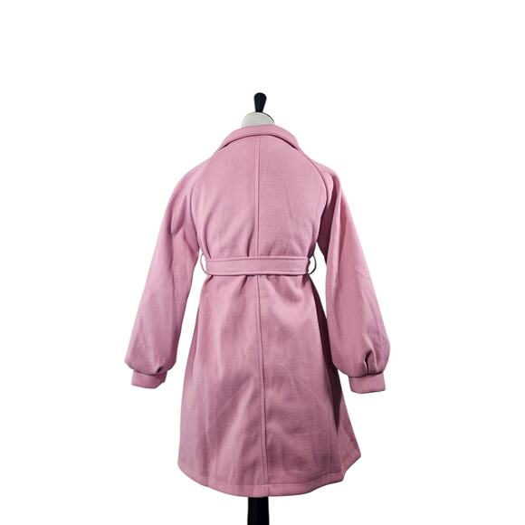 Grace Karin Pink Belted Wool-Blend Dress Coat | Girls Size 12Y | NWT - Picture 5 of 7